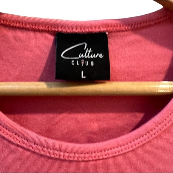 Culture Club Large Stretchy Dress in Coral Pink - Picture 2 of 2